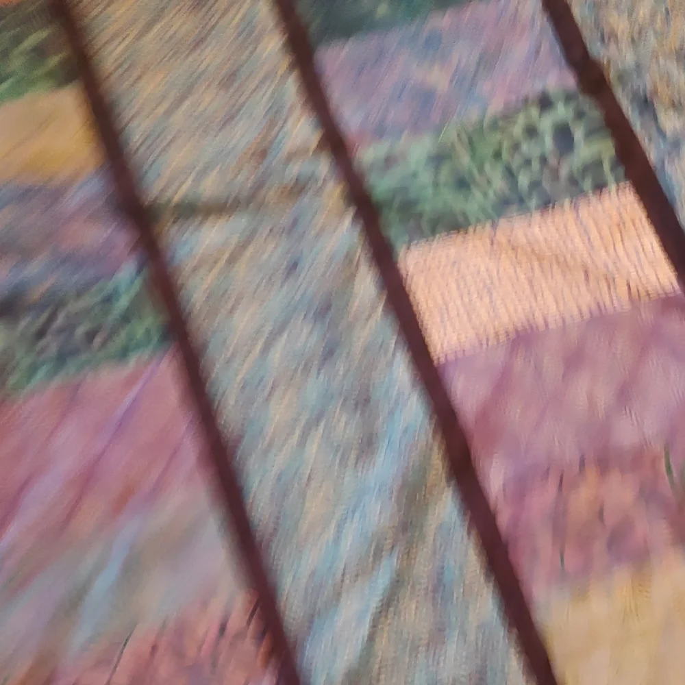 Pick Up Sticks Hand Crafted Quilt Top with Blue and Purple Hues